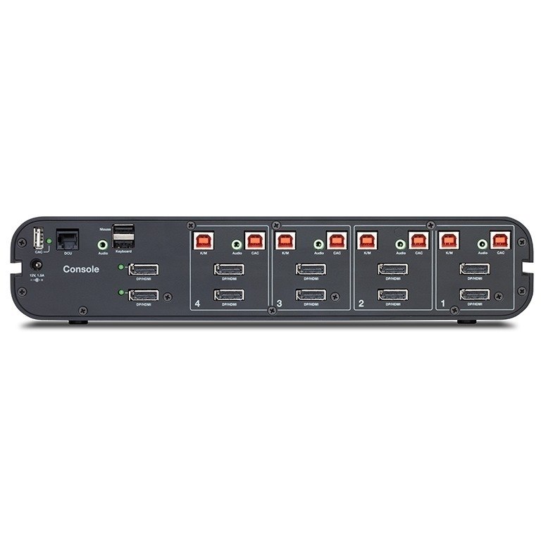 Belkin Universal Secure KVM Switch, 4 Port, Dual Head