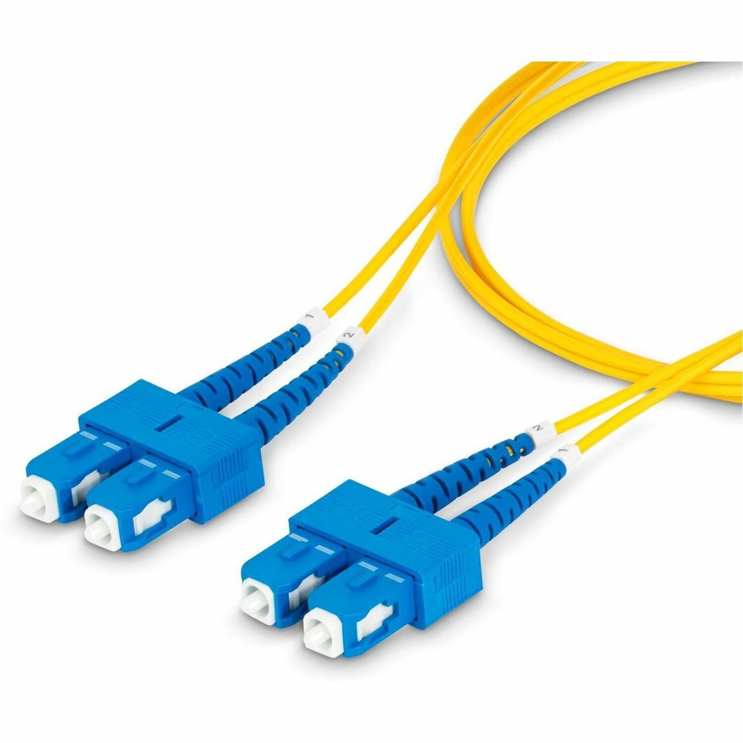 StarTech.com 5m (16.4ft) SC to SC (UPC) OS2 Single Mode Duplex Fiber Optic Cable, 9/125, 40G/100G, Low Insertion Loss, LSZH Jumper Cord