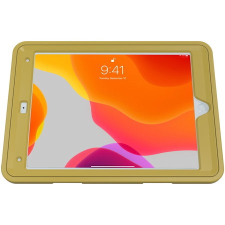 CTA Digital Protective Case with Build in 360° Rotatable Grip Kickstand for iPad 7th/ 8th/ 9th Gen 10.2, iPad Air 3, iPad Pro 10.5, Yellow