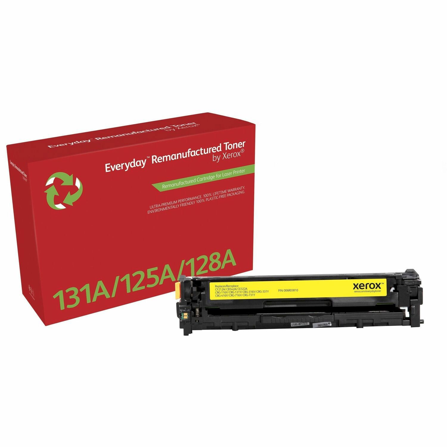 Xerox Everyday Standard Yield Laser Toner Cartridge 131A, 125A, 128A (CF212A, CB542A, CE322A) - Yellow - 1 / Pack