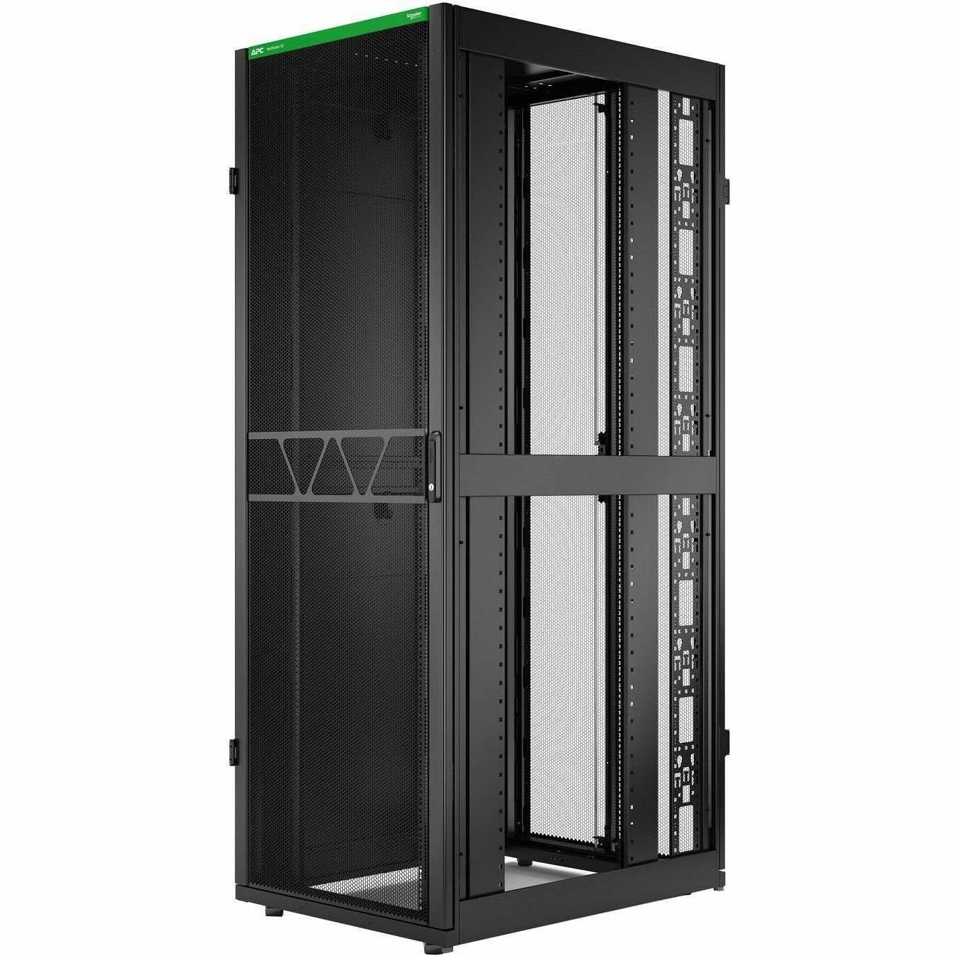 APC by Schneider Electric NetShelter SX 48U Enclosed Cabinet Rack Cabinet for Server, Equipment, IT Equipment - 482.60 mm Rack Width - Black - TAA Compliant