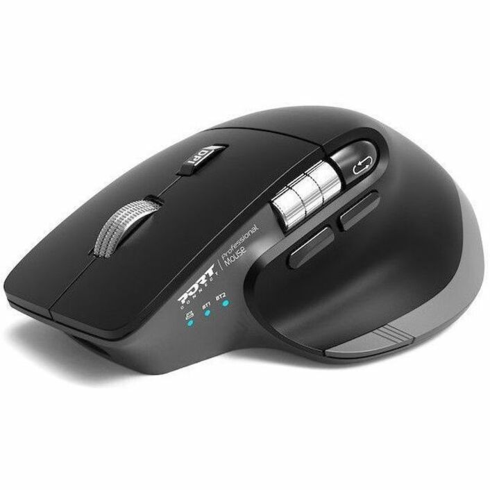 Port Connect Ultimate Mouse - Bluetooth/Radio Frequency - USB Type A, USB Type C - Optical - 6 Button(s) - 6 Programmable Button(s)