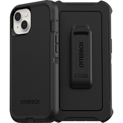 OtterBox Defender Rugged Carrying Case (Holster) Apple iPhone 13 Smartphone - Black