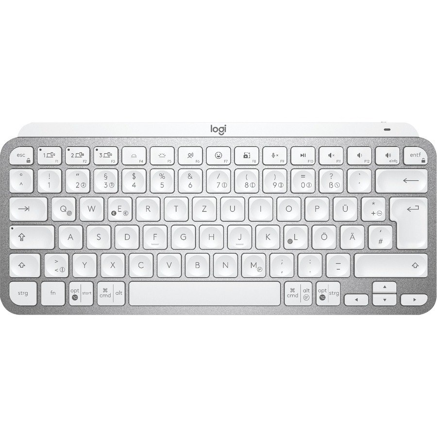 Logitech MX Keys Mini Tastatur - Kabellos Konnektivität - LED - Deutsch - QWERTZ Layout - Pale Gray