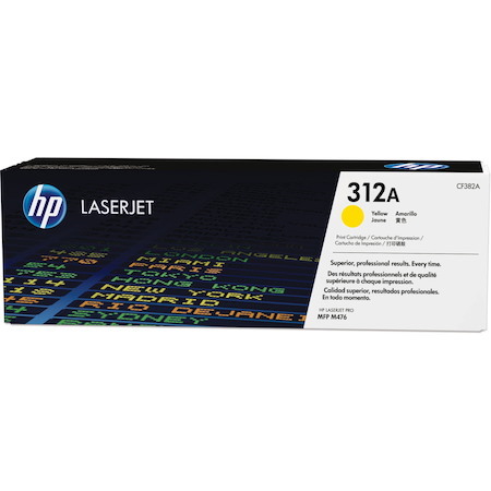 HP 312A (CF382A) Original Laser Toner Cartridge - Single Pack - Yellow - 1 Each