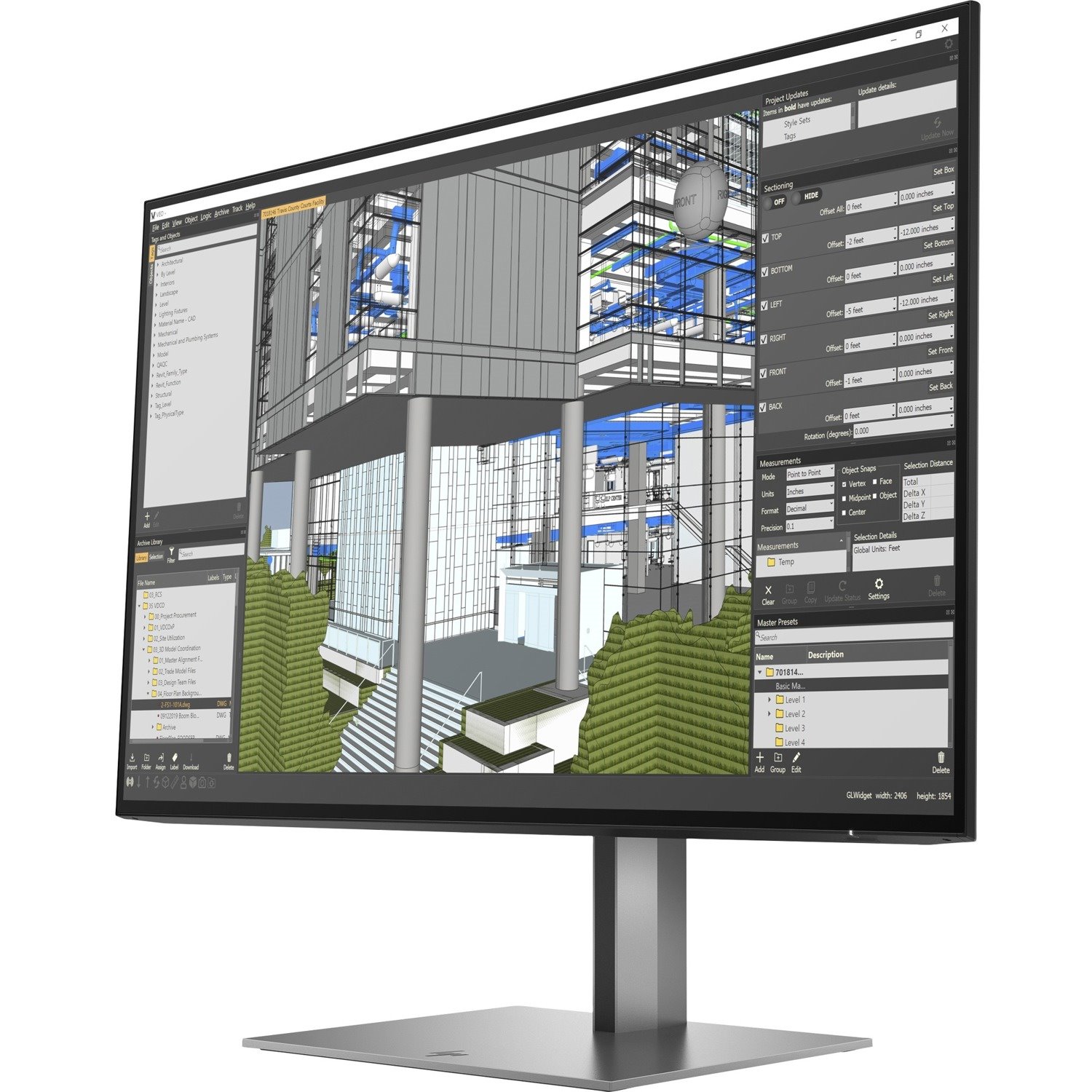 HP Z24n G3 24" Class WUXGA LCD Monitor - 16:10 - Silver