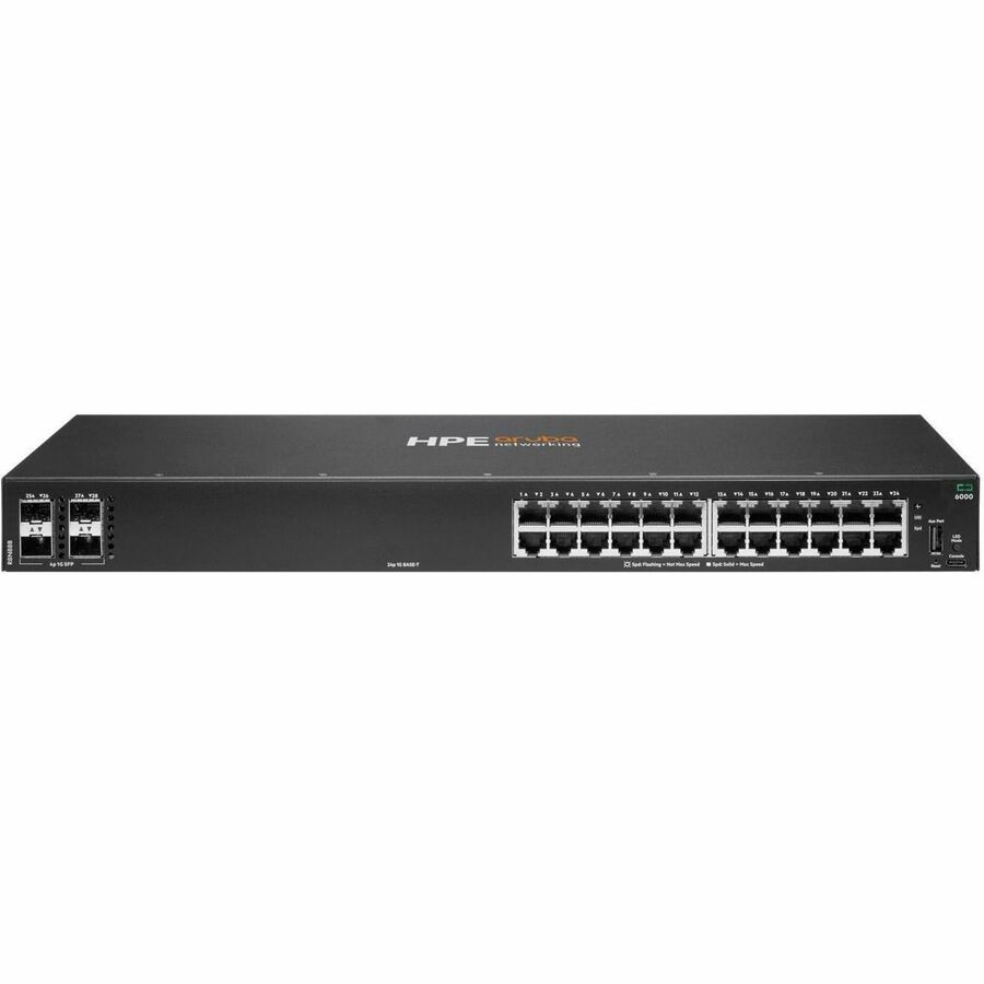 Aruba CX 6000 24 Ports Manageable Ethernet Switch - Gigabit Ethernet - 10/100/1000Base-T