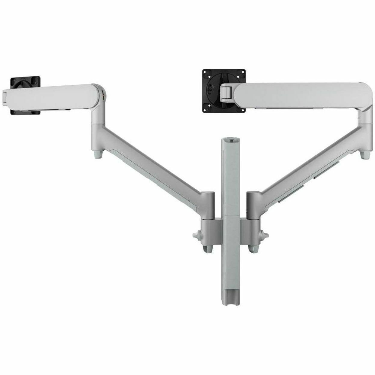 Atdec Awms-2-D40 Dual Dynamic Monitor Arms On 400MM Post. Max Load: 8KG, Heavy Duty F-Clamp Desk Fixing, Vesa Up To 100X100. Silver.