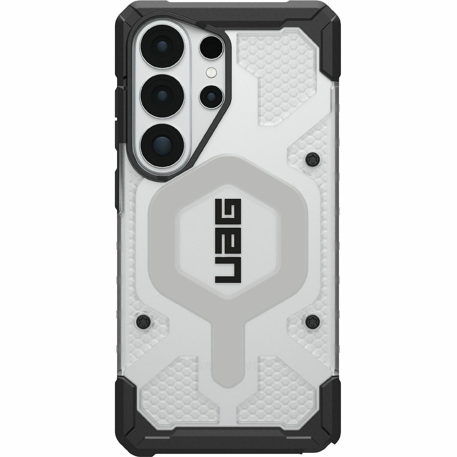 Urban Armor Gear Pathfinder Clear Robuust Case voor Samsung Smartphone - IJs, Zilver