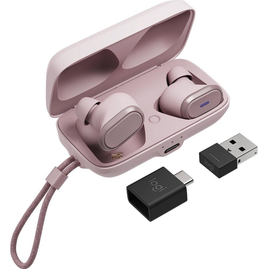 Logitech Zone True Wireless Earbud Stereo Earset - Rose