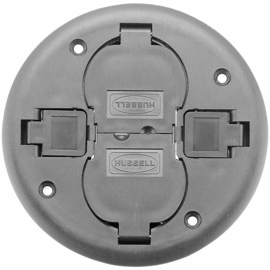 Hubbell Premise Wiring 2x2 Flush Duplex Series, Replacement Cover, Gray