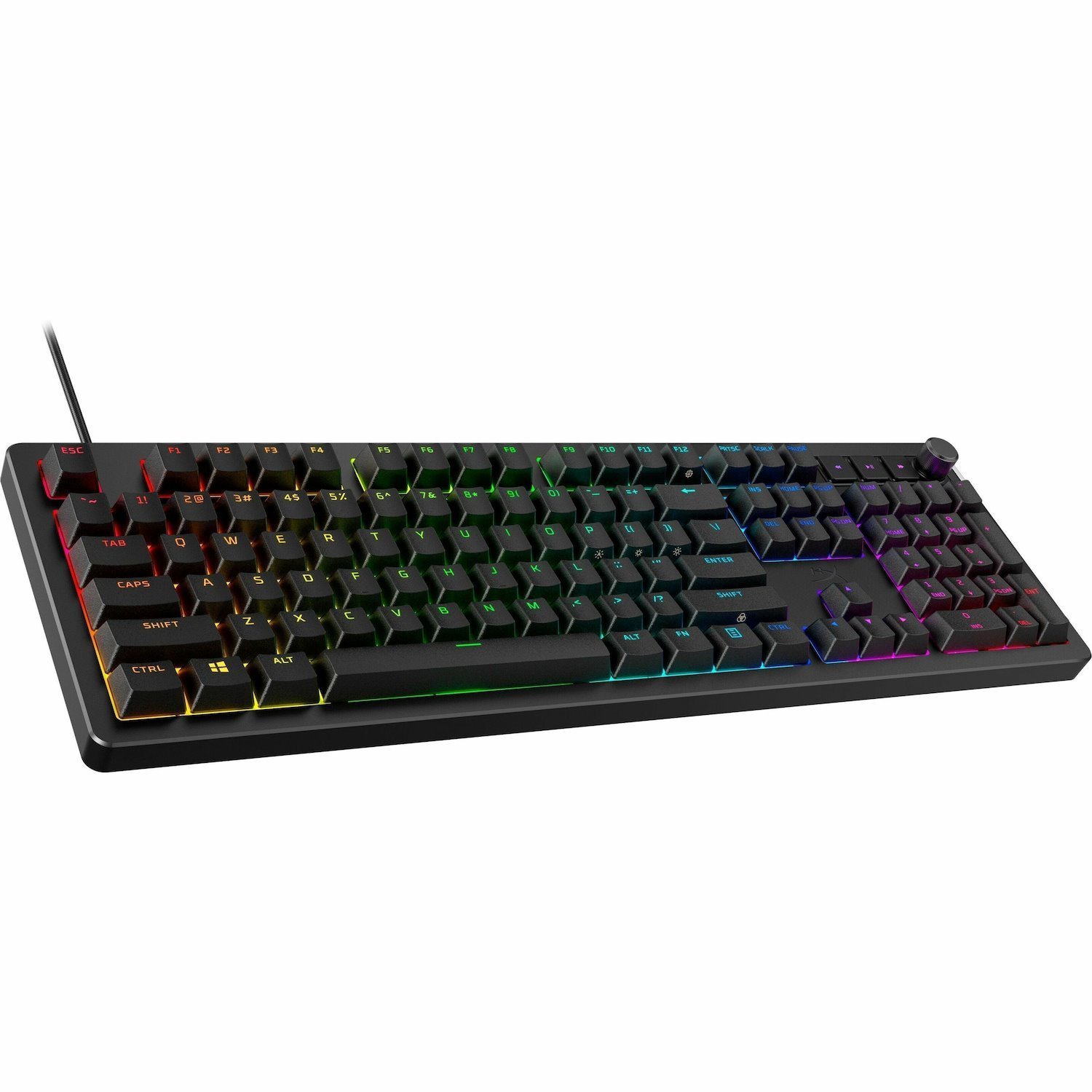 HyperX Alloy Rise Gaming Keyboard - Cable Connectivity - USB Type A Interface - RGB LED - Black