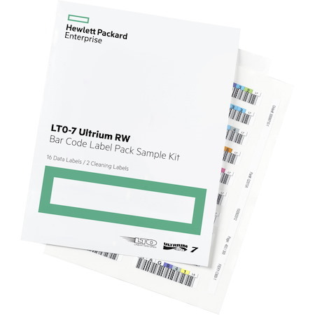 HPE LTO-7 Ultrium Re-writable Bar Code Label Pack