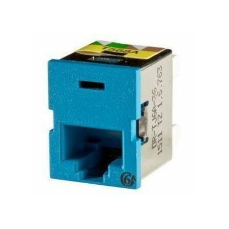 Ortronics Clarity Cat6a TracJack,T568A/B,8 pos, Blue White 180 degree