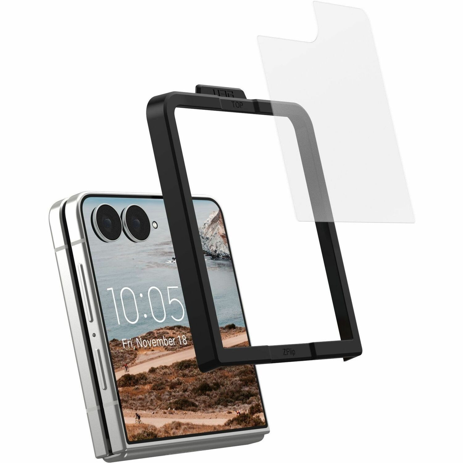 Urban Armor Gear Glass Shield Screen Protector for Galaxy Z Flip8 - Clear Clear
