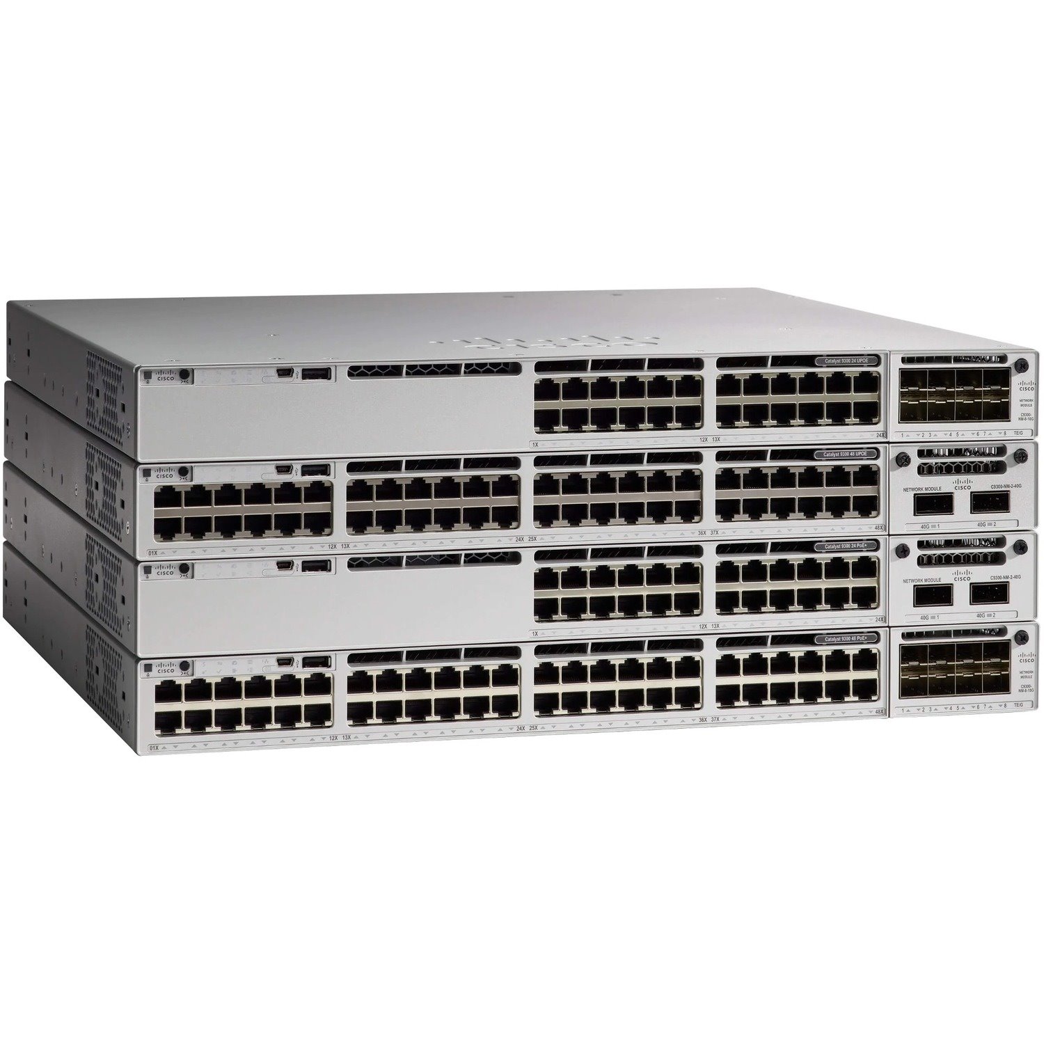 Cisco Catalyst 9300 C9300L-24P-4X 24 Ports Manageable Ethernet Switch - 10 Gigabit Ethernet, Gigabit Ethernet - 10GBase-X, 10/100/1000Base-T - Refurbished