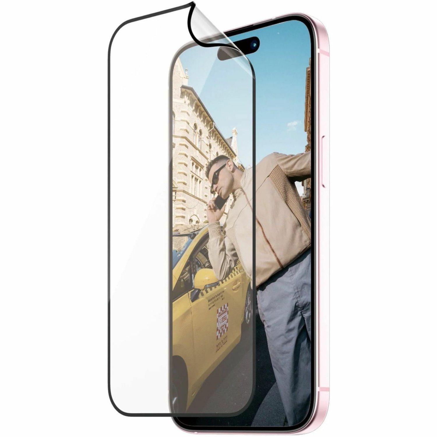 PanzerGlass MATRIX Hybrid Glass, D3O Screen Protector for iPhone 15