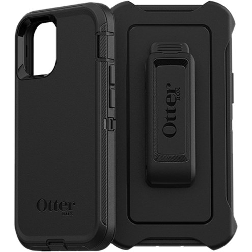 OtterBox Defender Rugged Carrying Case (Holster) Apple iPhone 12 mini Smartphone - Black