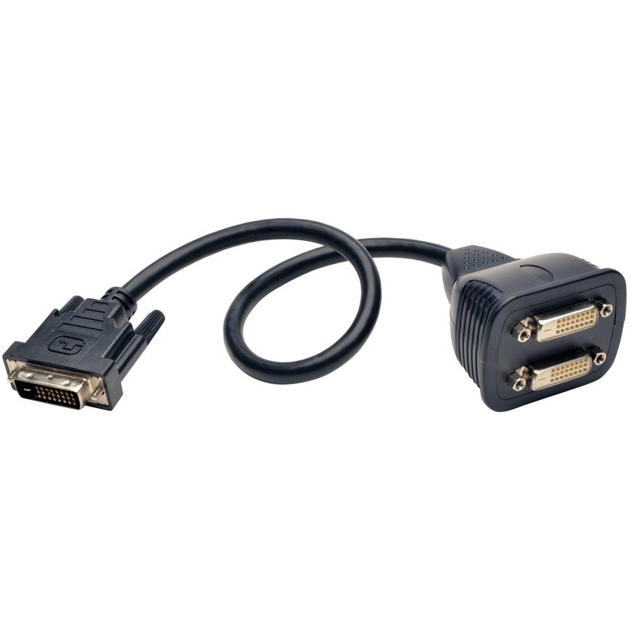 Eaton Tripp Lite Series DVI Y Splitter Cable, Digital Monitors (DVI-D M to 2x F), 1 ft. (0.31 m)