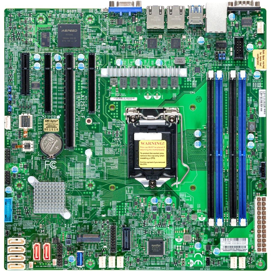 Supermicro X12STL-F Workstation Motherboard - Intel C252 Chipset - Socket LGA-1200 - Micro ATX