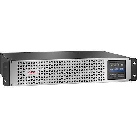 APC Smart-UPS, Line Interactive, 750VA, Lithium-ion, Rackmount 2U, 120V, 6x NEMA 5-15R outlets, SmartConnect Port+SmartSlot, Short Depth, AVR, LCD