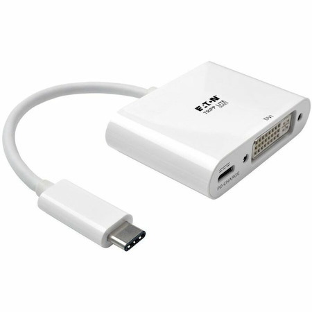 Eaton Tripp Lite Series USB-C to DVI Adapter with PD Charging, White