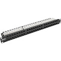 Tripp Lite by Eaton 48-Port 1U Rack-Mount High-Density UTP 110-Type Patch Panel, RJ45 Ethernet, 568B, Cat5/5e, TAA