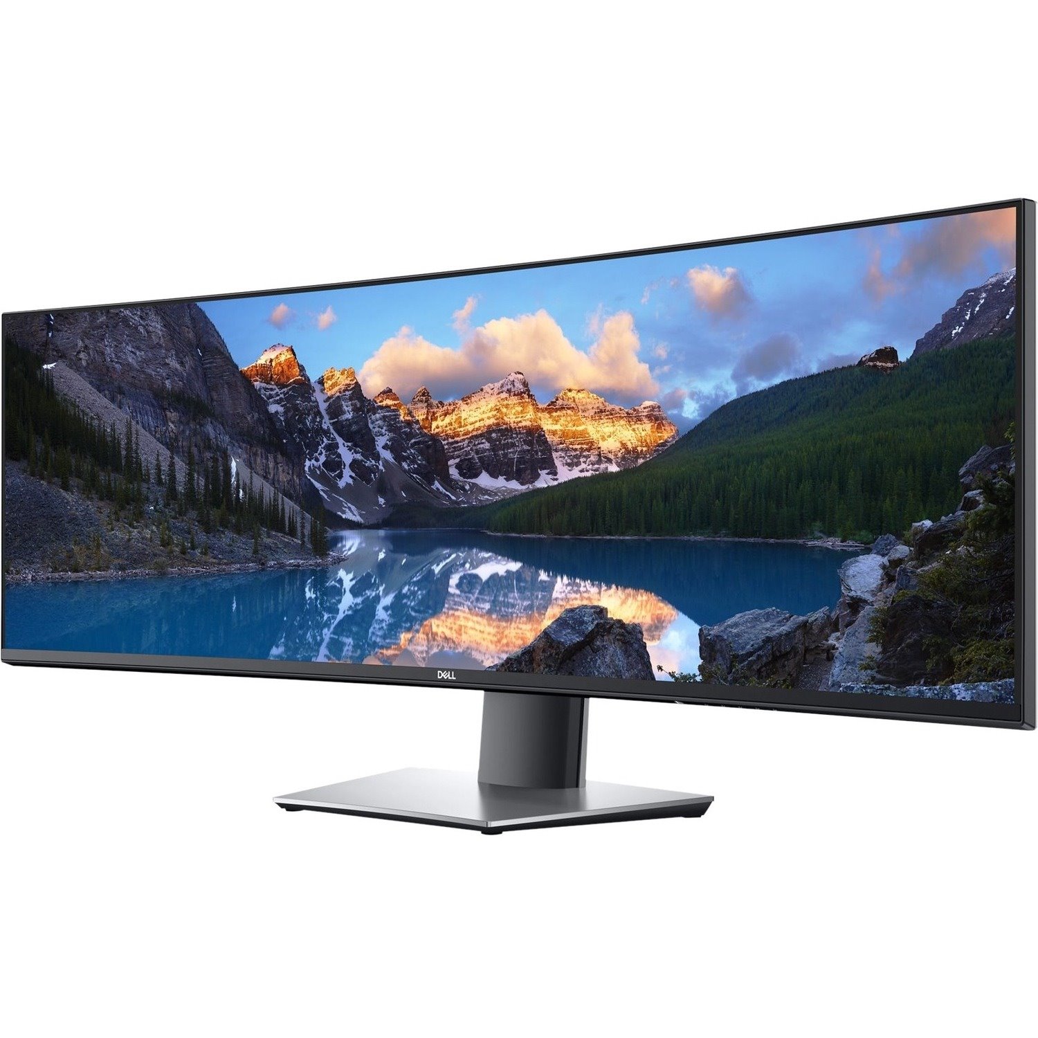 Dell UltraSharp U4919DW 49" Class Dual Quad HD (DQHD) Curved Screen LCD Monitor - 32:9 - Black, Silver