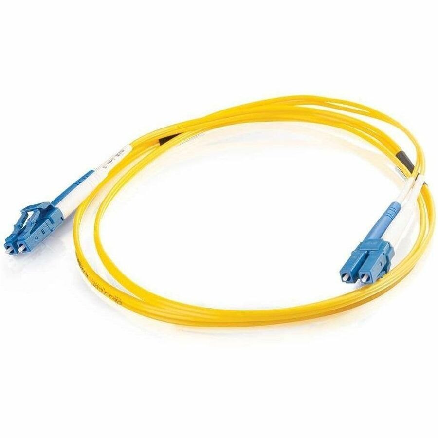 C2G 1m LC-LC 9/125 Duplex Single Mode OS2 Fiber Cable - Yellow - 3ft