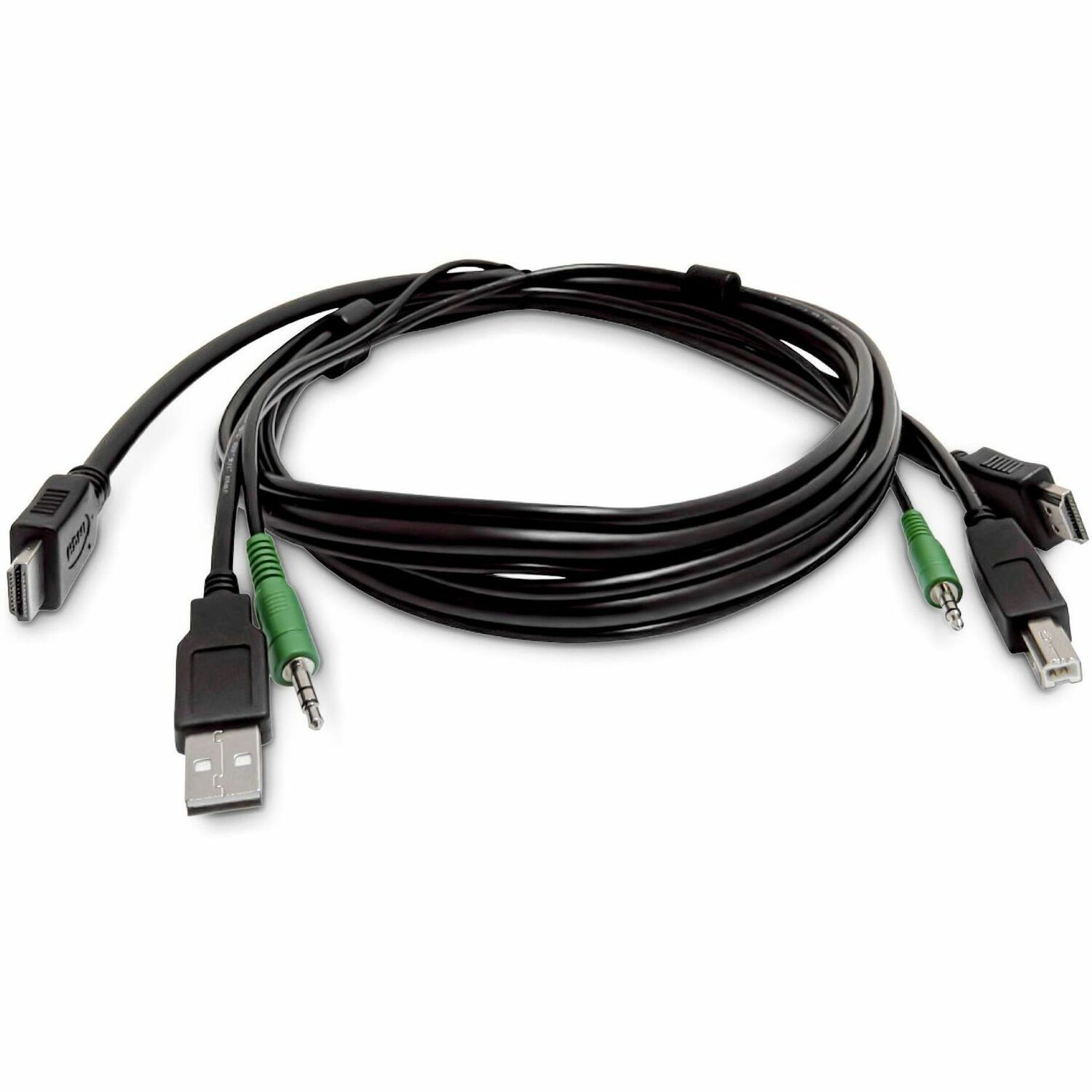 StarTech.com 6ft (1.8m) HDMI KVM Cable, USB 2.0, 3.5mm Audio, Universally Compatible Combo Cable for KVM Switches