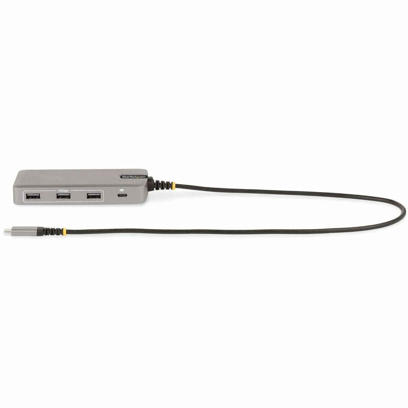 StarTech.com USB-C Triple-Monitor Multiport Adapter, HDMI & DisplayPort, 3x 10Gbps USB Hub, PD Pass-Through, GbE, Travel Docking Station