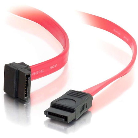 C2G 18in 7-pin 180° to 90° 1-Device Serial ATA Cable