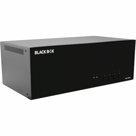 Black Box KVM Switch, NIAP 4.0 Certified - 4-Port, Quad-Monitor, DisplayPort, CAC