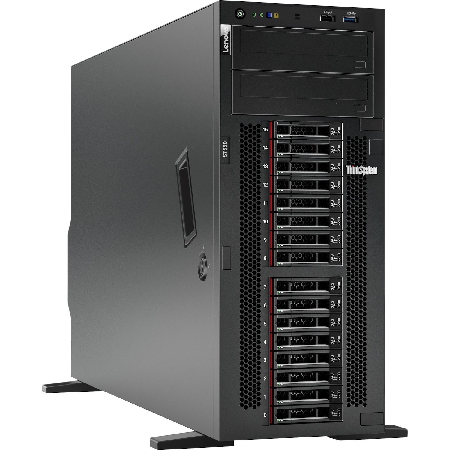 Lenovo ThinkSystem ST550 7X10A0EZEA 4U Toren Server - 1 Xeon Silver 4208 2,10 GHz - 32 GB RAM - 12Gb/s SAS controller