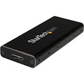 StarTech.com Drive Enclosure SATA/600, M.2 - USB 3.1 Micro-B Host Interface - UASP Support External - Black, Silver - TAA Compliant