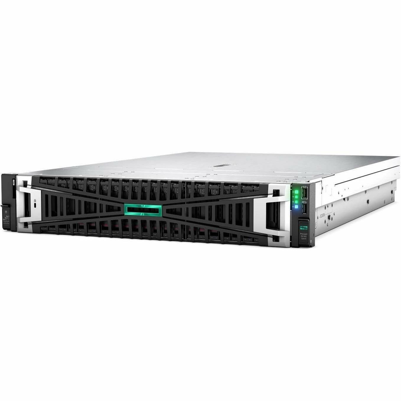 HPE ProLiant DL345 G11 2U Rack Server - 1 EPYC 9124 3 GHz - 64 GB RAM - 1.88 TB SSD - (2 x 960GB) SSD Configuration - Serial ATA/600 Controller