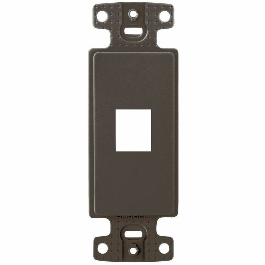 Bryant Plate, Decorator Keystone Frame, 1-Port, Brown