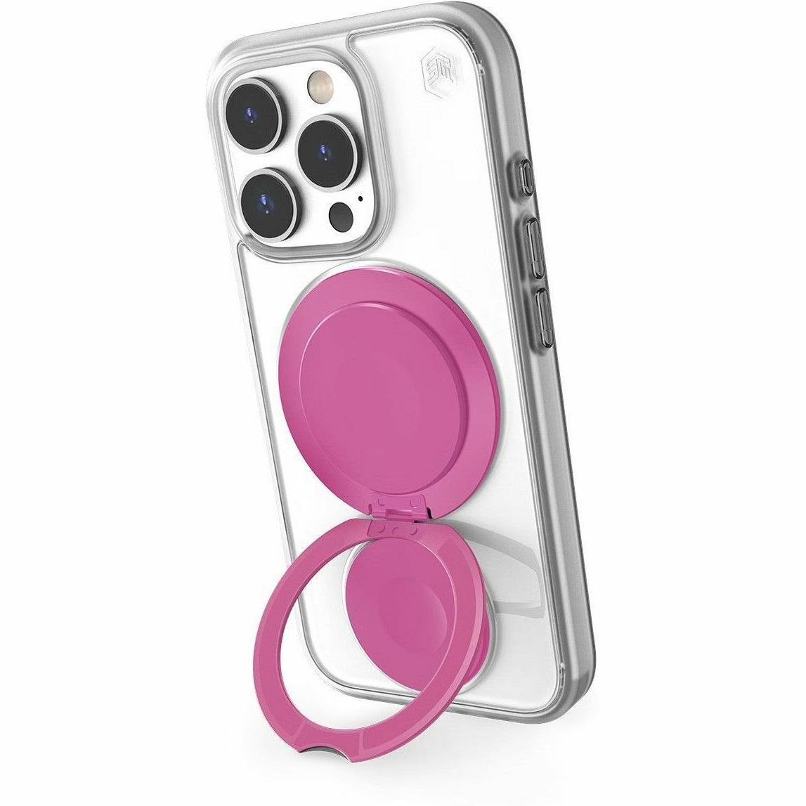 STM Goods Roll Case for Apple iPhone 16 Pro Smartphone - Clear, Pink