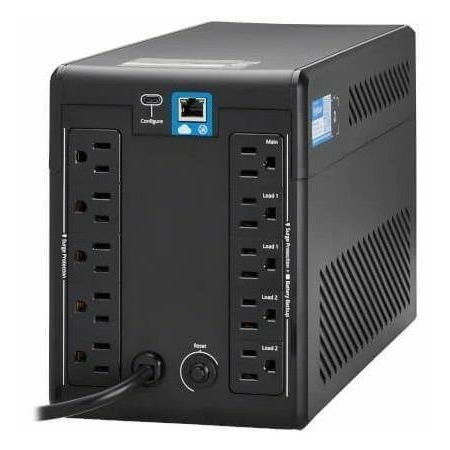 Eaton Tripp Lite Series 1000VA 600W 120V Line-Interactive Cloud-Connected UPS with Remote Monitoring - 10 NEMA 5-15R Outlets (5 Surge + 5 Surge and Battery Backup), LCD, 5-15P Plug, Tower