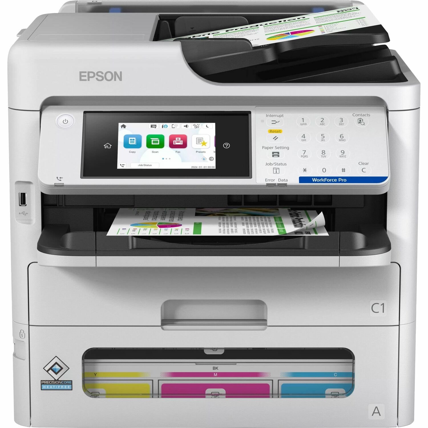 Epson WorkForce Pro EM-C800RDWF Bedraad en draadloos Inkjet multifunctionele printer - Kleur