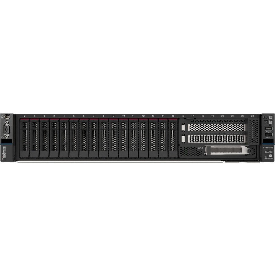 Lenovo ThinkSystem SR650 V3 7D76A02SAU 2U Rack Server - 1 x Intel Xeon Gold 5418Y 2 GHz - 32 GB RAM - Serial ATA Controller