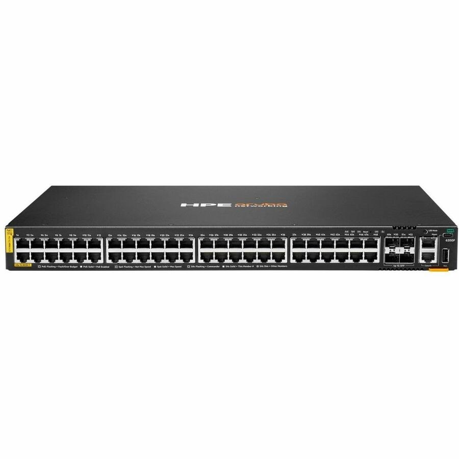 HPE CX 6200F 48G Class 4 PoE 4SFP 370W Switch