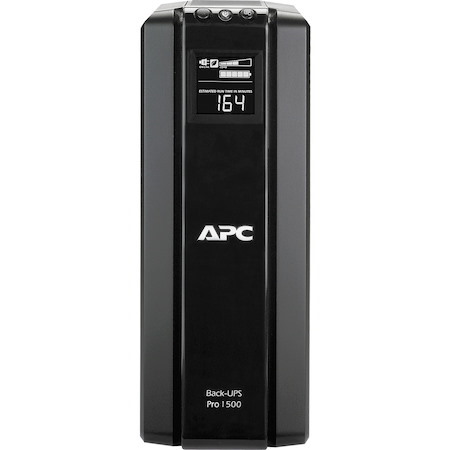 APC Back-UPS Pro, 1500VA/865W, Tower, 120V, 10x NEMA 5-15R outlets, AVR, LCD, User Replaceable Battery
