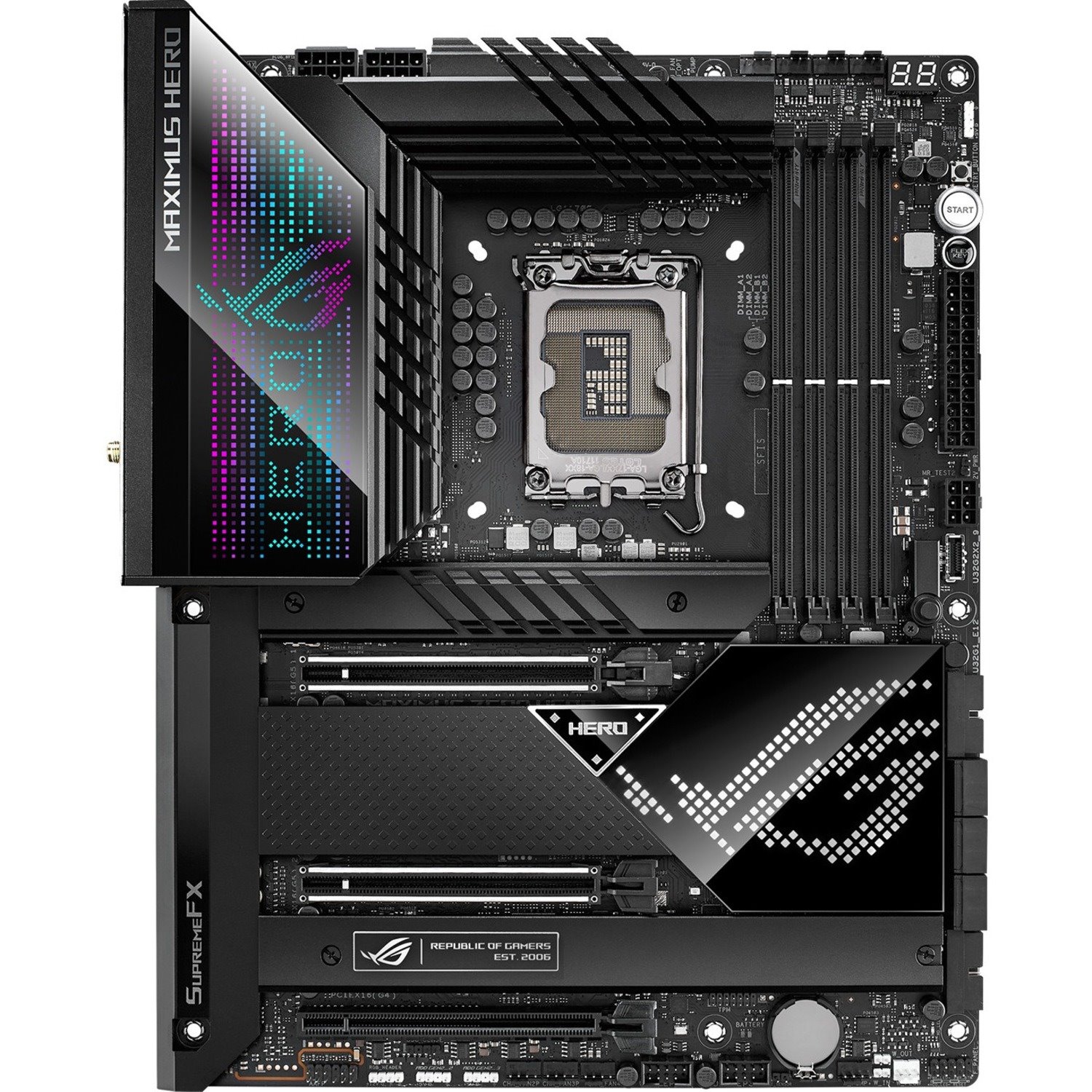 Asus ROG Maximus Z690 Hero Desktop Motherboard - Intel Z690 Chipset - Socket LGA-1700 - Intel Optane Memory Ready - ATX