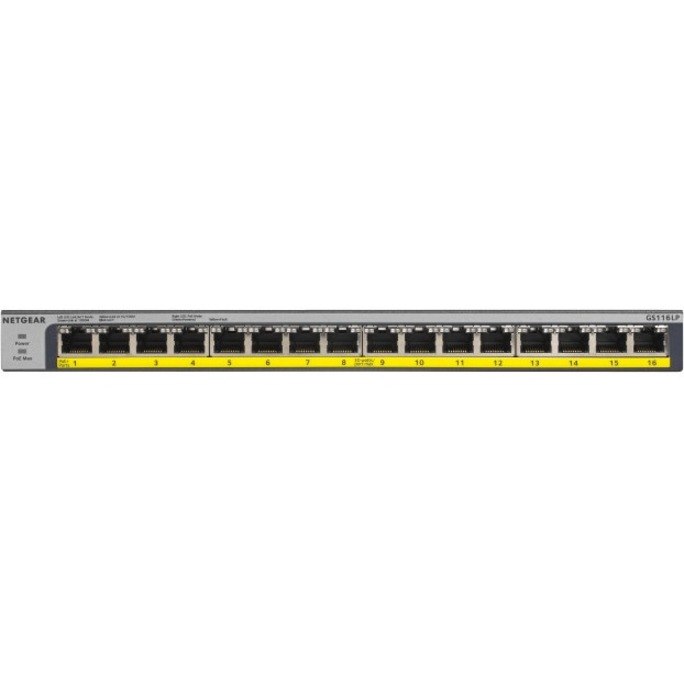 Netgear GS116LP 16 Ports Ethernet Switch - Gigabit Ethernet - 1000Base-T