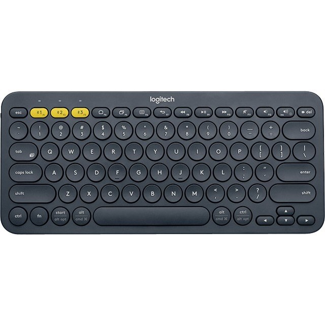 Logitech K380 Keyboard - Wireless Connectivity - English (UK) - QWERTY Layout - Black