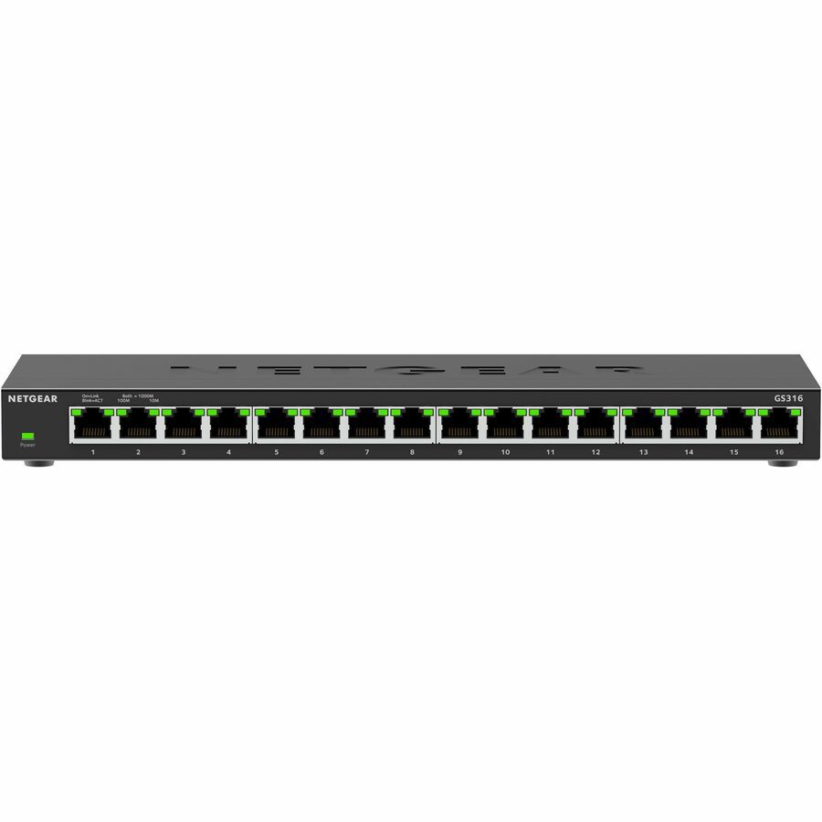 Netgear Business GS316v3 16 Ports Ethernet Switch - Gigabit Ethernet, Fast Ethernet - 10/100/1000Base-T