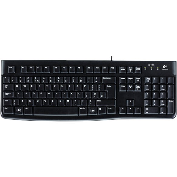 Logitech K120 Keyboard - Cable Connectivity - USB Interface