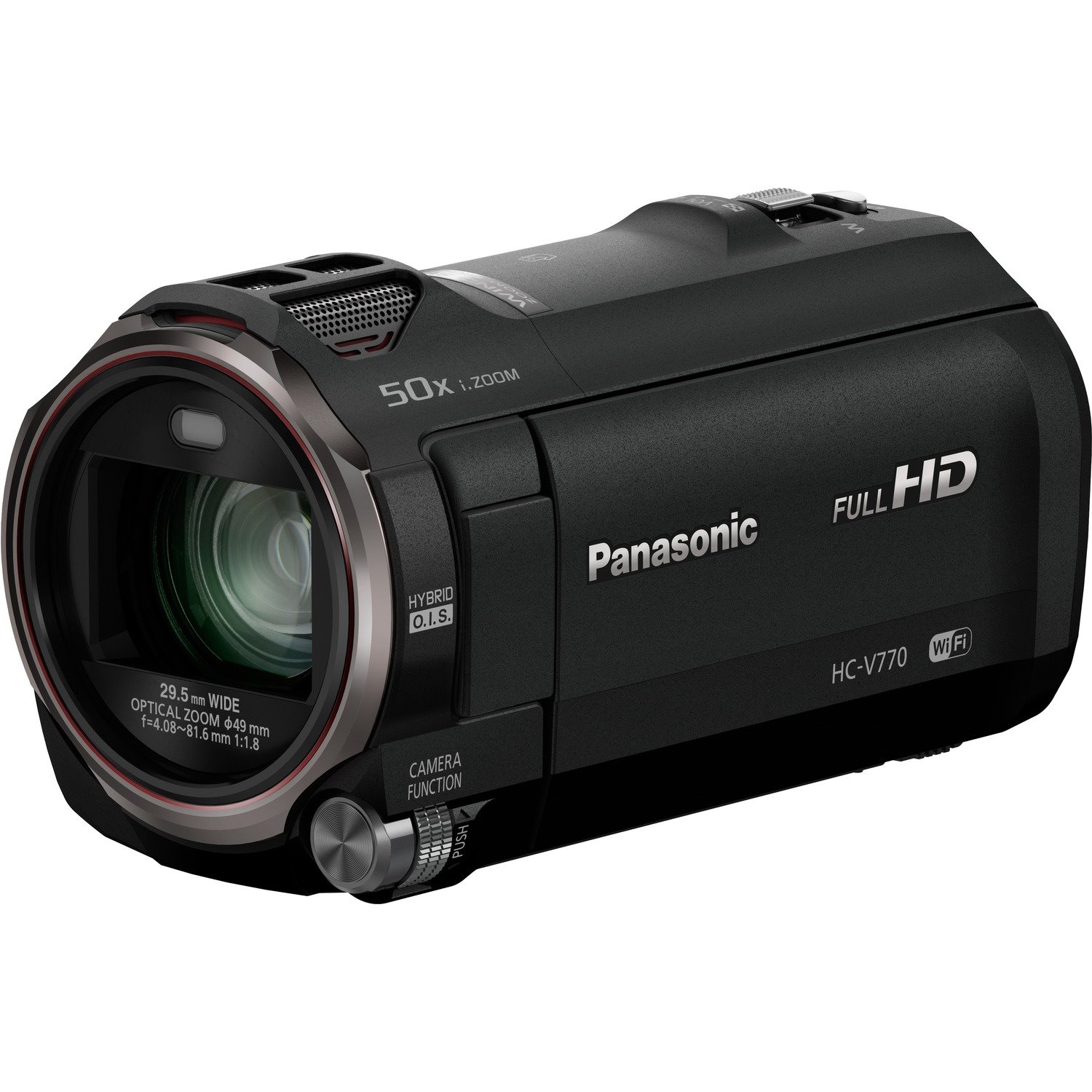 Panasonic HC-V770 Digital Camcorder - 7.6 cm (3") LCD Touchscreen - MOS - Full HD