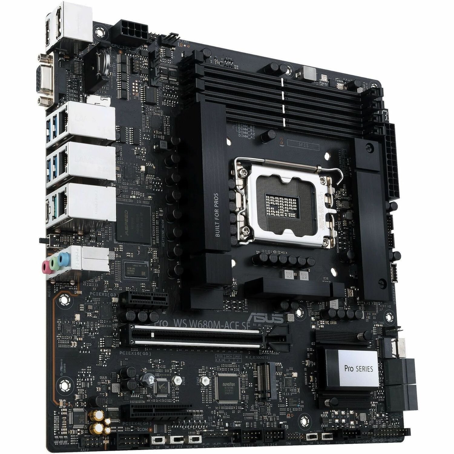 Asus Pro WS W680M-ACE SE Desktop Motherboard - Intel W680 Chipset - Socket LGA-1700 - Intel Optane Memory Ready - Micro ATX